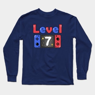 level 7 birthday 7 year old Long Sleeve T-Shirt